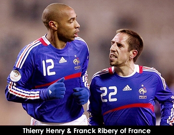 thierry henry and franck ribery of france